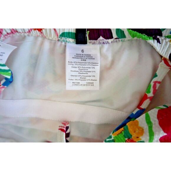 J. Crew WY5238 Women's Sz 6 Vibrant Garden Bandeau One-Piece Swimsuit - Picture 6 of 12